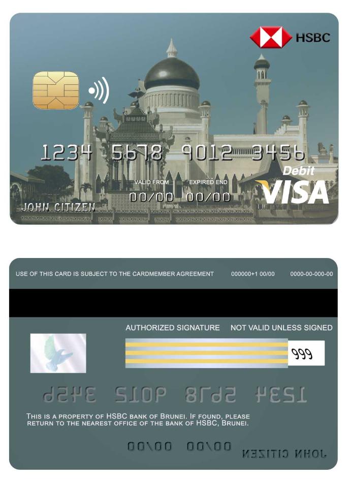 Brunei HSBC bank visa card